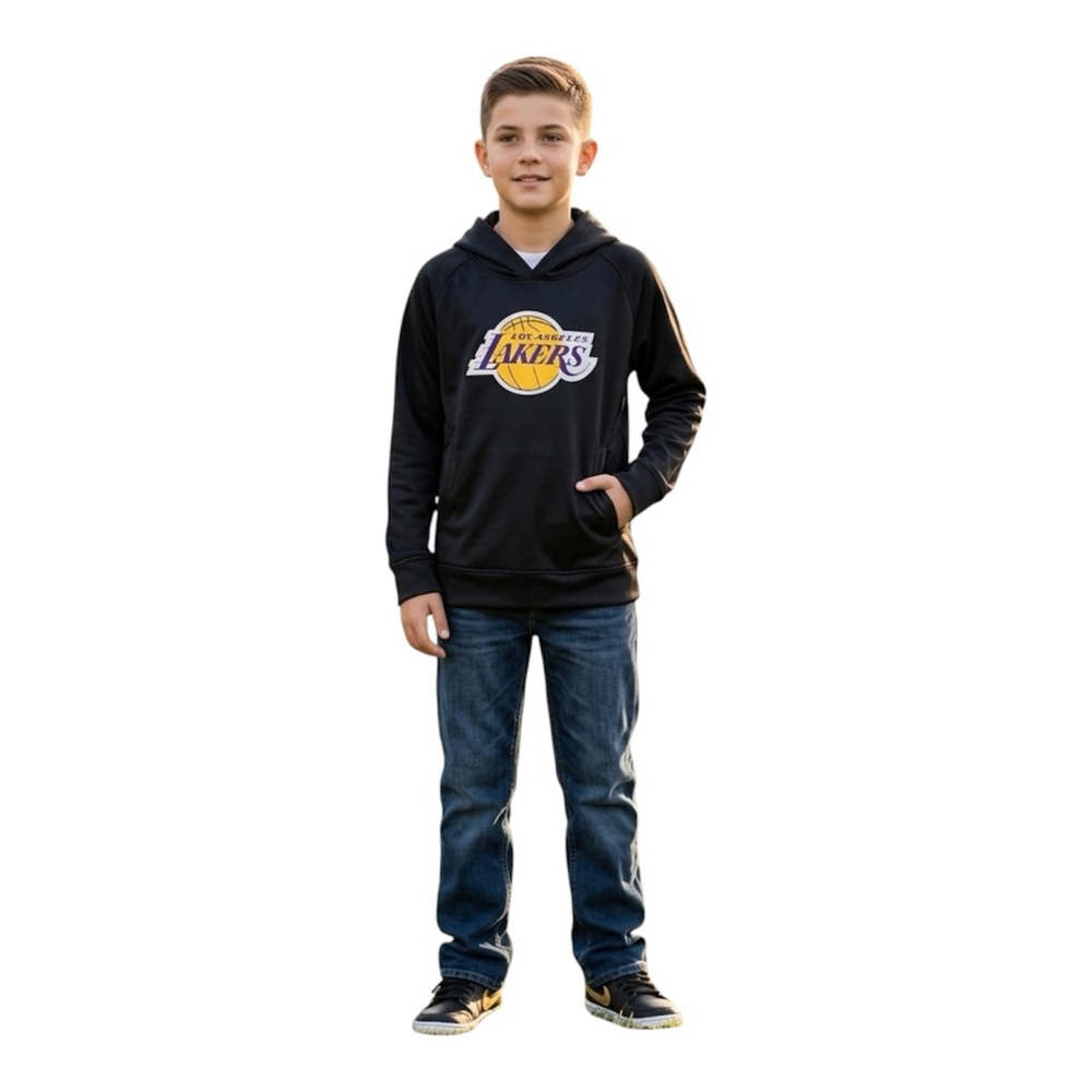 NBA Los Angeles Lakers Youth Hoodie Black M 10/12 NWT